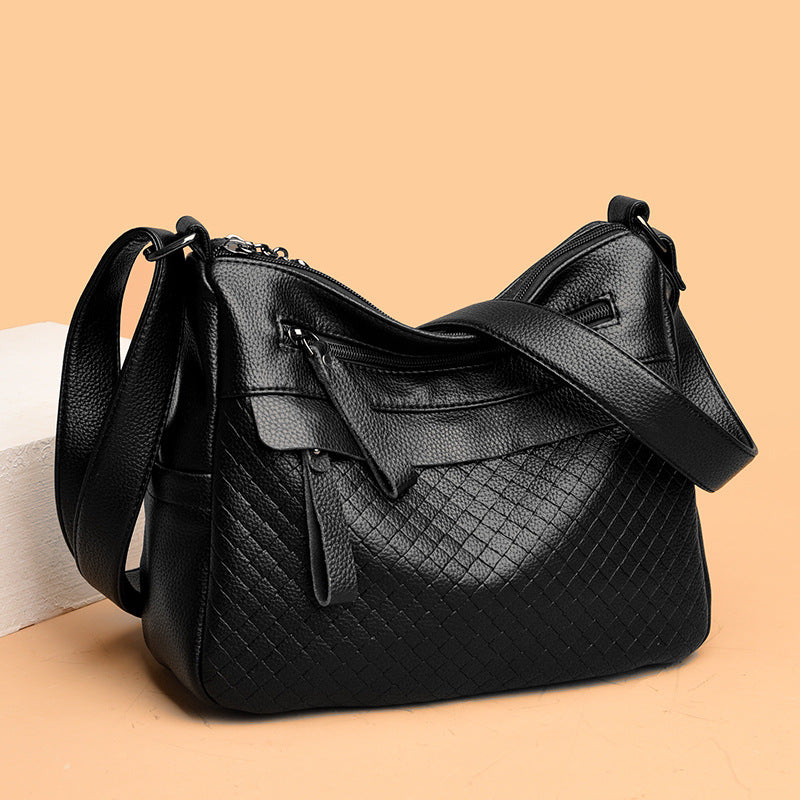 Textured Quilted Shoulder Bag