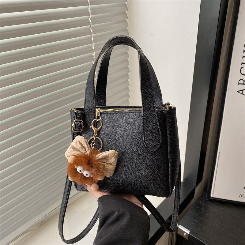 Women’s mini bag with playful animal pendant-https://detail.1688.com/offer/916632909707.html-Calm Wears-Black-Size: With pendant-Calm Wears
