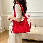 Stylish Satin Bucket Bag