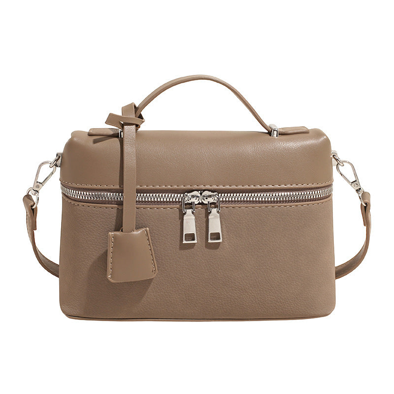 Women's mini shoulder bag with practical compartments