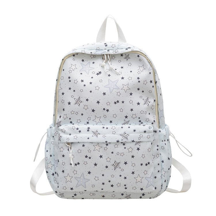 Backpack with Sparkling Star Motif and Charming Pendant