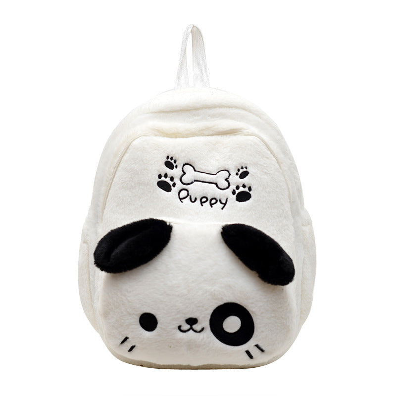 Plush Backpack in Cute Dog Design