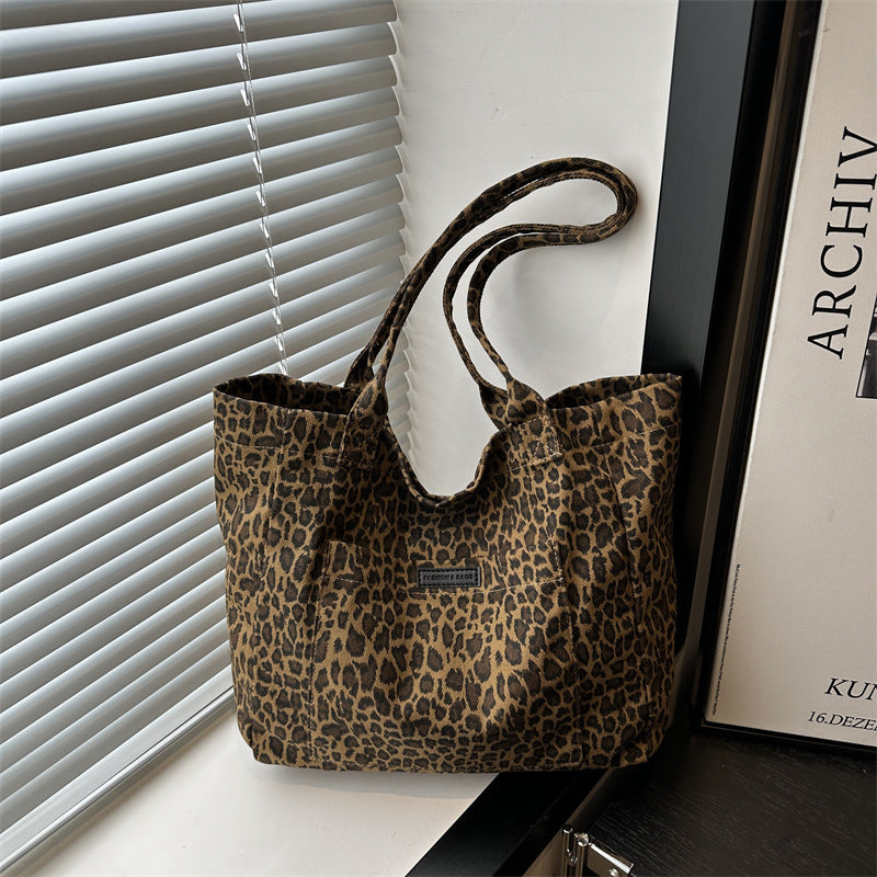 Eco-Friendly Reusable Leopard Print Tote Bag