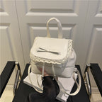 Cute Lace-Trimmed Mini Backpack