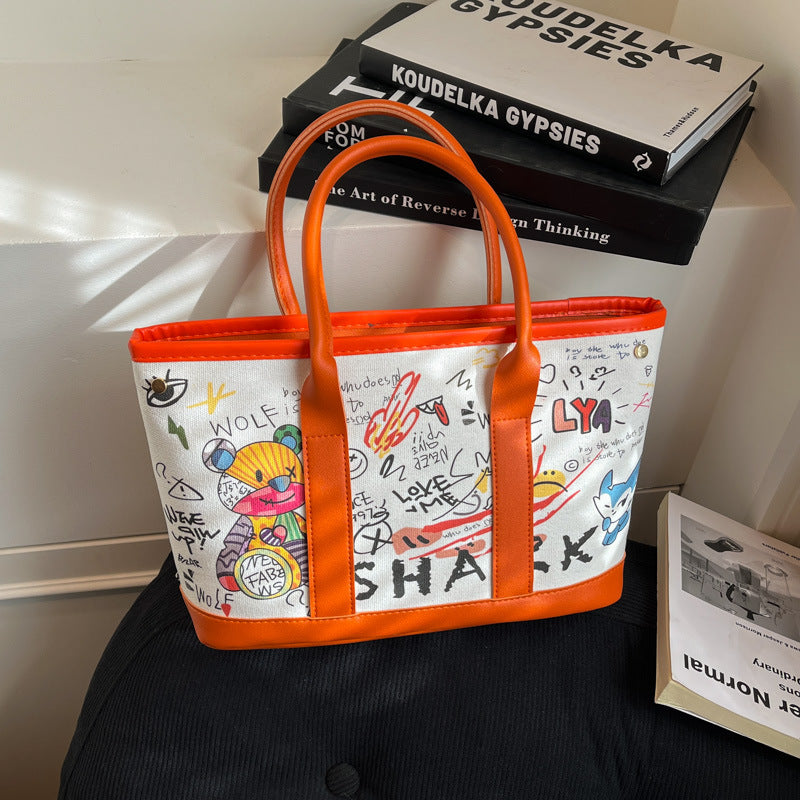 WoPlayful Illustrated Canvas Tote Bag