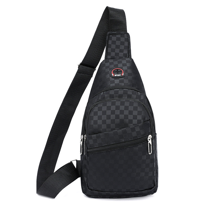 Waterproof Checker Pattern Sling Bag