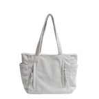 Corduroy Multi-Pocket Tote Bag Calm Wears