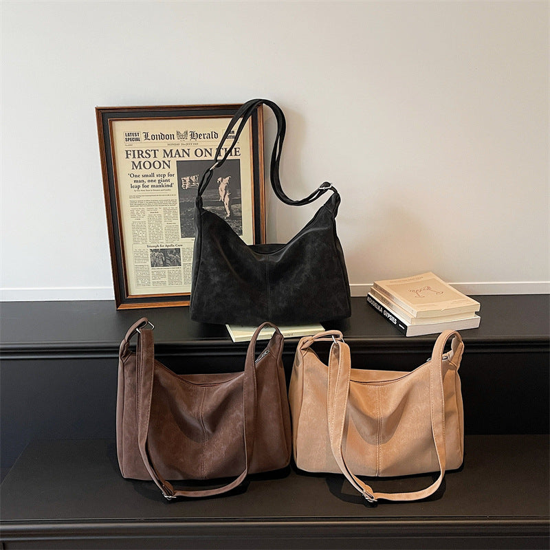 WoSoft Textured Faux Leather Hobo Bag