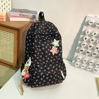 Quilted Floral Patterned Backpack