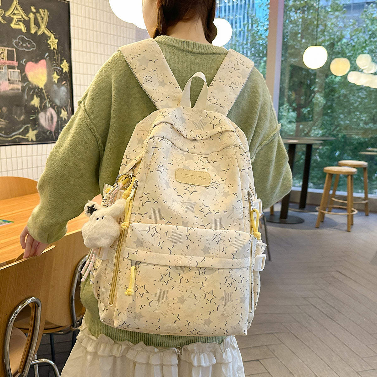 Star-Patterned Lightweight Backpack
