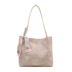 Floral Patterned Shoulder Tote Bag