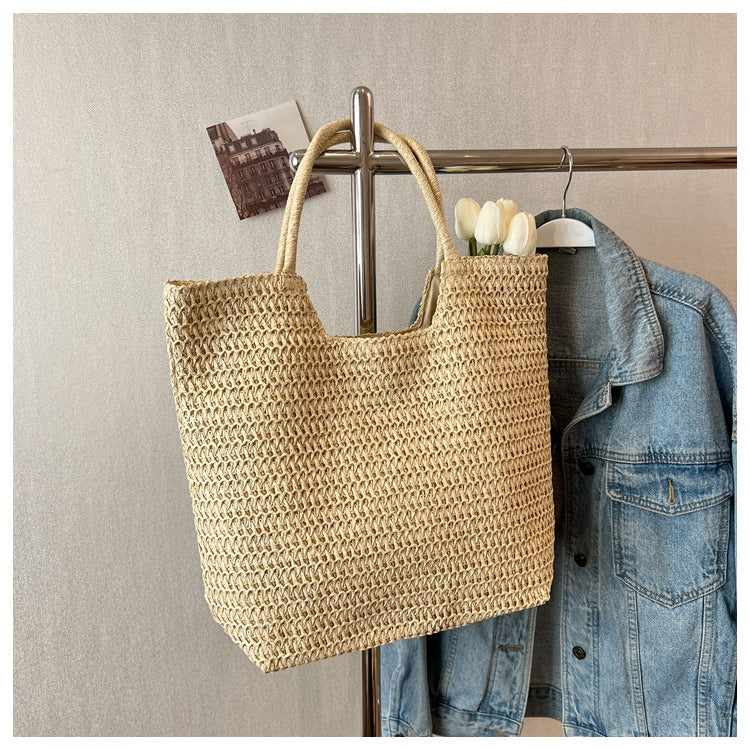 Handmade ven Straw Tote Bag Calm Wears