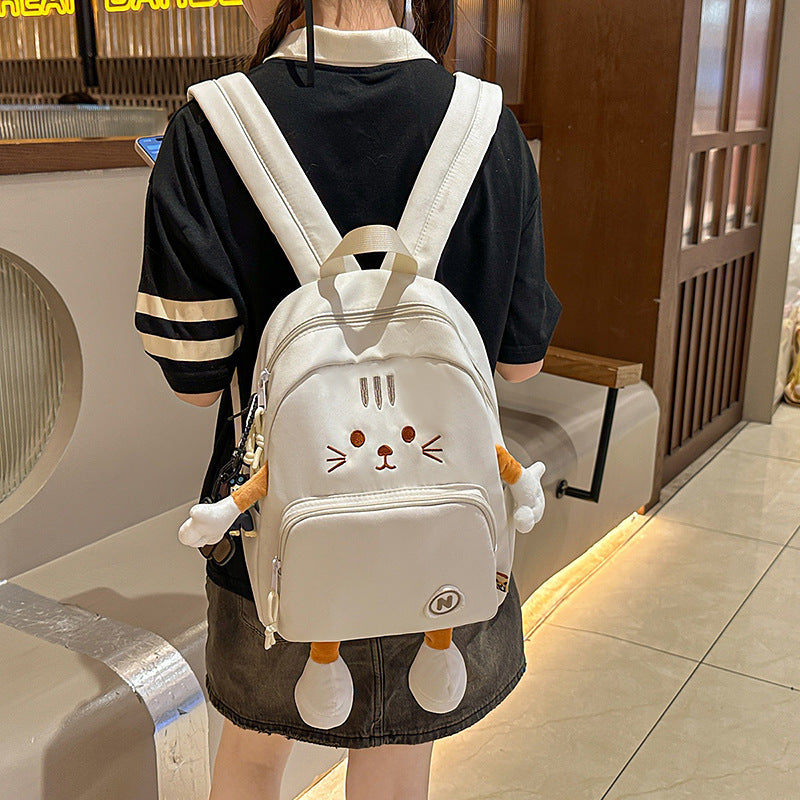 Plush Cat-Themed Backpack