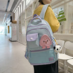 Children's backpack with playful animal motif and versatile compartments
