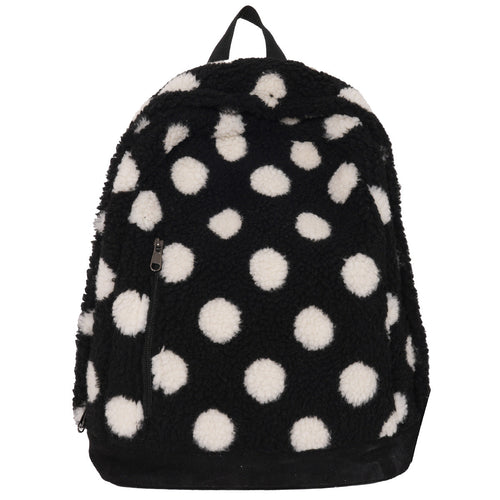 Cozy Fleece Star Print School Backpack-https://detail.1688.com/offer/1004053864510.html-Calm Wears-Polka Dot-Calm Wears