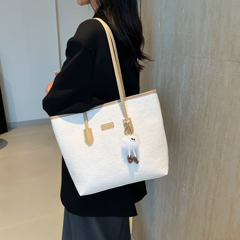 Women structured tote bag-https://detail.1688.com/offer/848972362102.html-Calm Wears-Khaki-Size: With pendant-Calm Wears