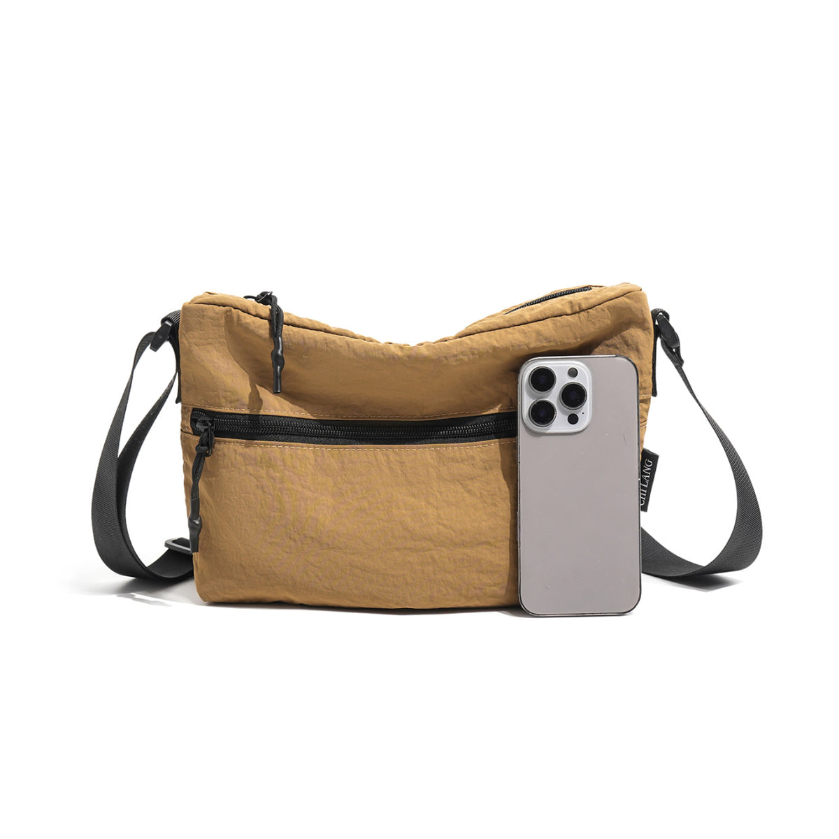 Compact Crossbody Bag with Multiple Zippered Pockets Calm Wears