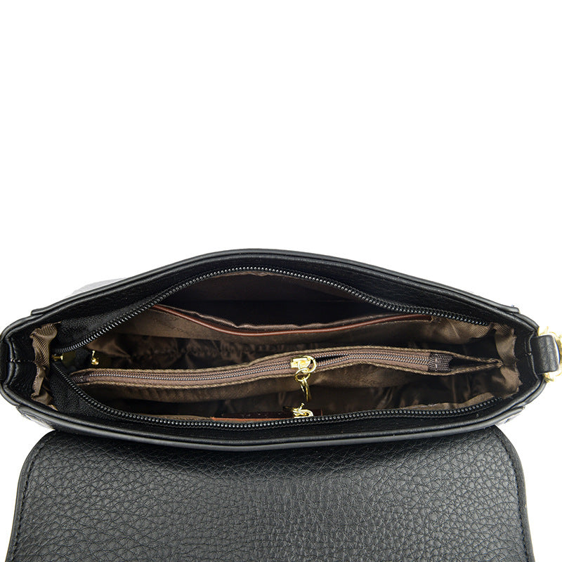 Elegant Faux Leather Crossbody Bag