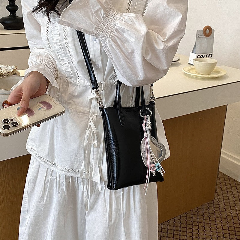 Ladies mini handbag with elegant pendant-https://detail.1688.com/offer/1057759152098.html-Calm Wears-Black-Size: without pendant-Calm Wears