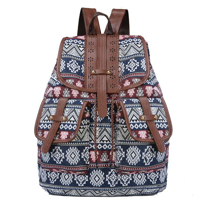 Bohemian Ethnic Print Backpack