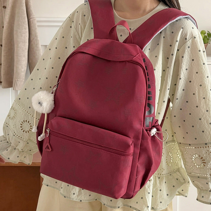 Star-Embellished Casual Backpack