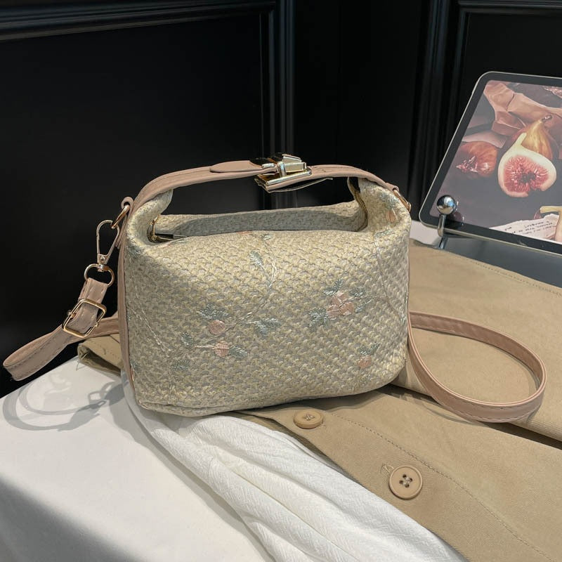 Embroidered Floral Mini Handbag