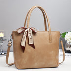 Women's elegant shoulder bag with playful bow accent-https://detail.1688.com/offer/952045067560.html-Calm Wears-Khaki-32-Calm Wears