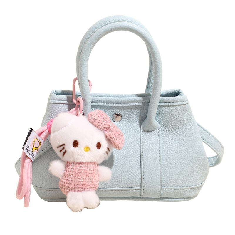 Women’s mini handbag with playful plush pendant-https://detail.1688.com/offer/902987792125.html-Calm Wears-Blue-Size: without pendant-Calm Wears