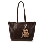 Women’s tote bag with high-quality faux leather and practical interior-https://detail.1688.com/offer/999454802196.html-Calm Wears-Braun-Size: With pendant-Calm Wears