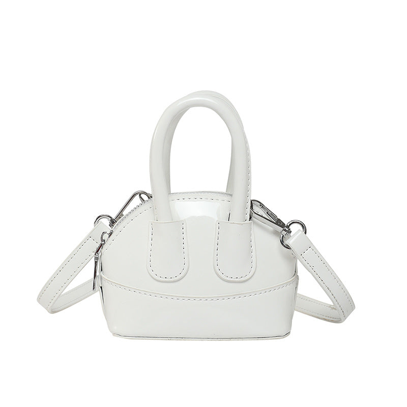 Ladies mini handbag with elegant glossy finish and removable shoulder strap-https://detail.1688.com/offer/902519123311.html-Calm Wears-White-nothing-Calm Wears