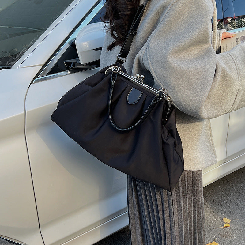 Women's large shoulder bag with elegant pleats and detachable shoulder strap-https://detail.1688.com/offer/1009959689200.html-Calm Wears-Blue-nothing-Calm Wears