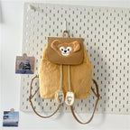 Plush backpack with animal motif