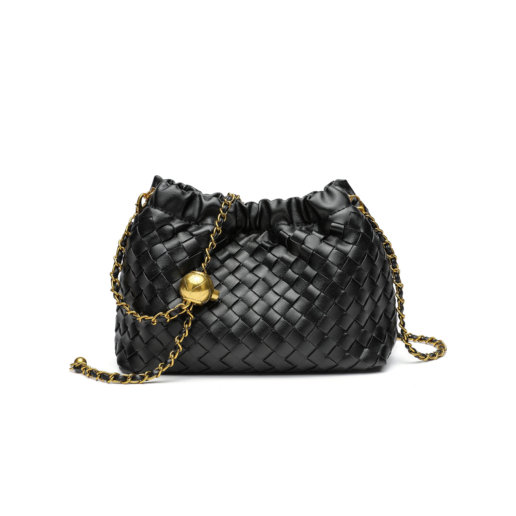 Woven Leather Evening Purse