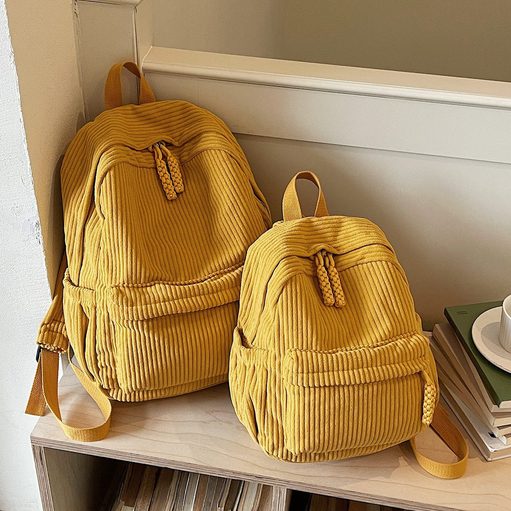 Corduroy Multi-Pocket Backpack