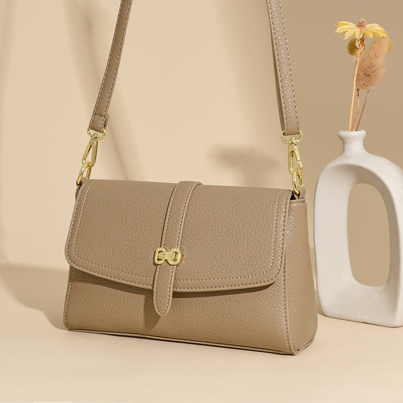 Elegant Faux Leather Crossbody Bag