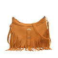 Suede Fringe Crossbody Bag