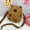 Plush Bear Face Mini Crossbody Bag