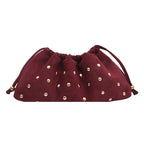 WoChic Studded Drawstring Clutch Bag