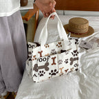 WoFloral Print Utility Tote Bag