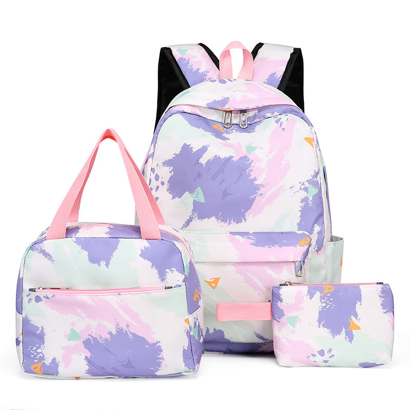 Backpack set with insulated lunchbox and practical case