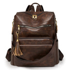 Multifunctional Stylish Leather Backpack Calm Wears