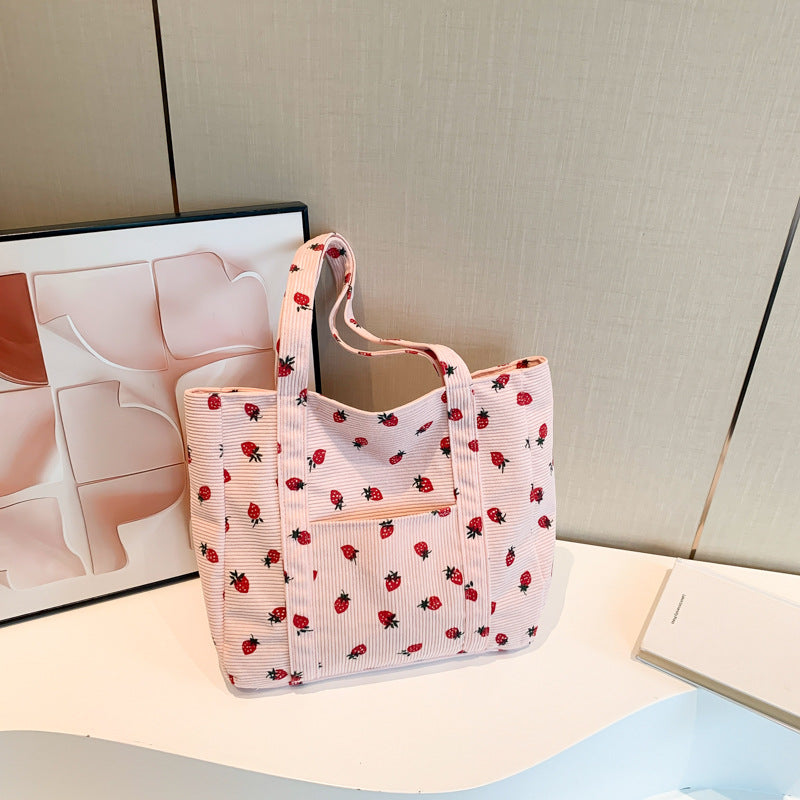 WoStylish Corduroy Shopping Tote