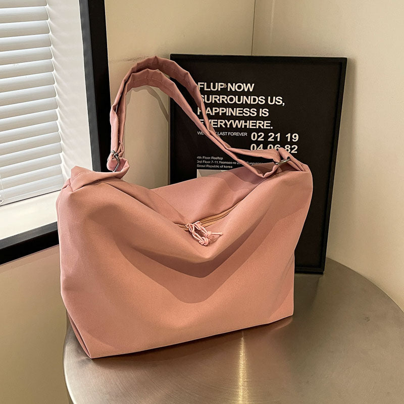 Contoured Soft Fabric Shoulder Bag Calm Wears