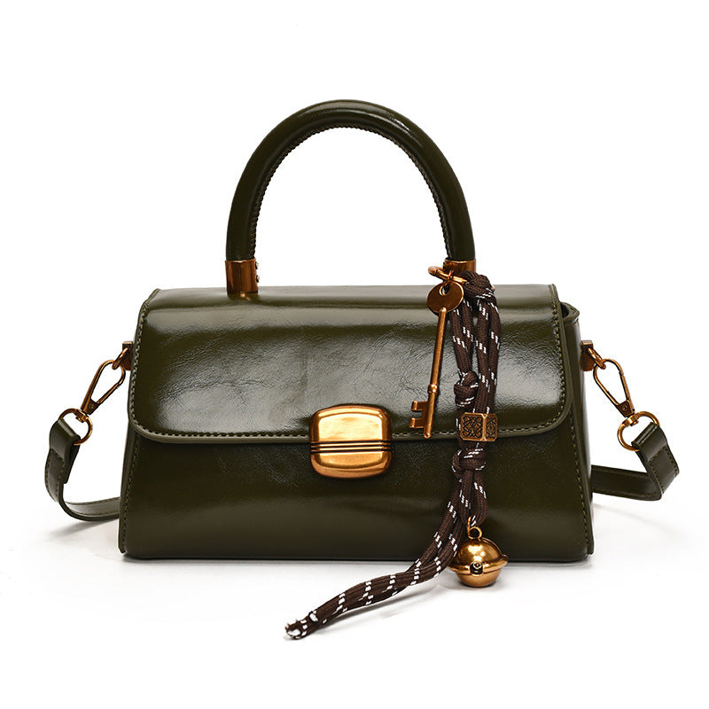 Women's elegant handbag with golden accents-https://detail.1688.com/offer/857446074760.html-Calm Wears-Green-Size: Individual package without tag-Calm Wears
