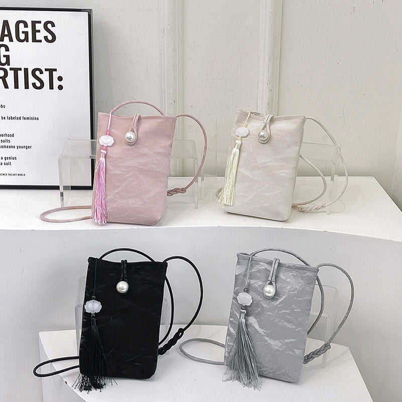 Elegant Textured Mini Crossbody Bag