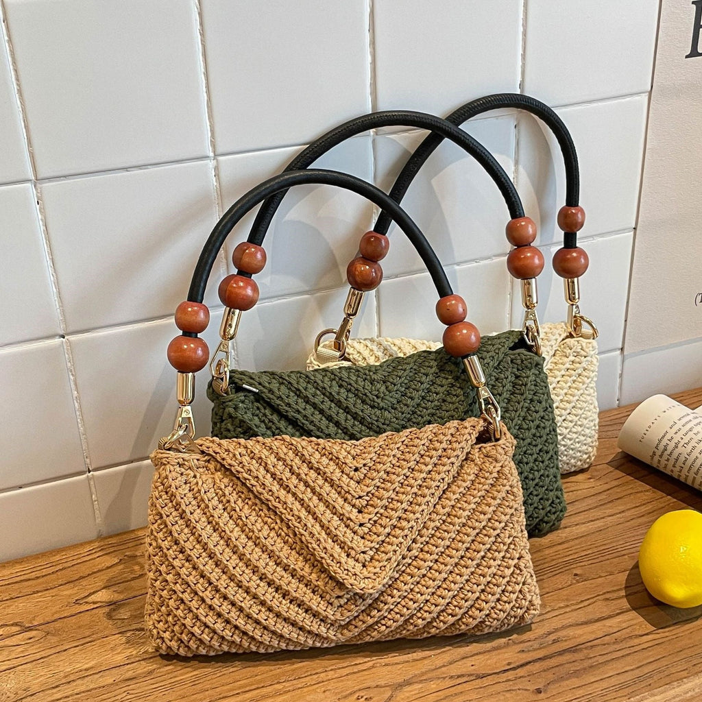 Ladies fashionable braided shoulder bag with wooden handle-https://detail.1688.com/offer/1045055198119.html-Calm Wears-Braun-nothing-Calm Wears