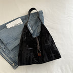 Versatile Velvet Shoulder Bag