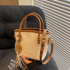 Women's Mini-Shopper Bag with Fashionable Chain Application-https://detail.1688.com/offer/895331662229.html-Calm Wears-Rosa-Size: With pendant-Calm Wears