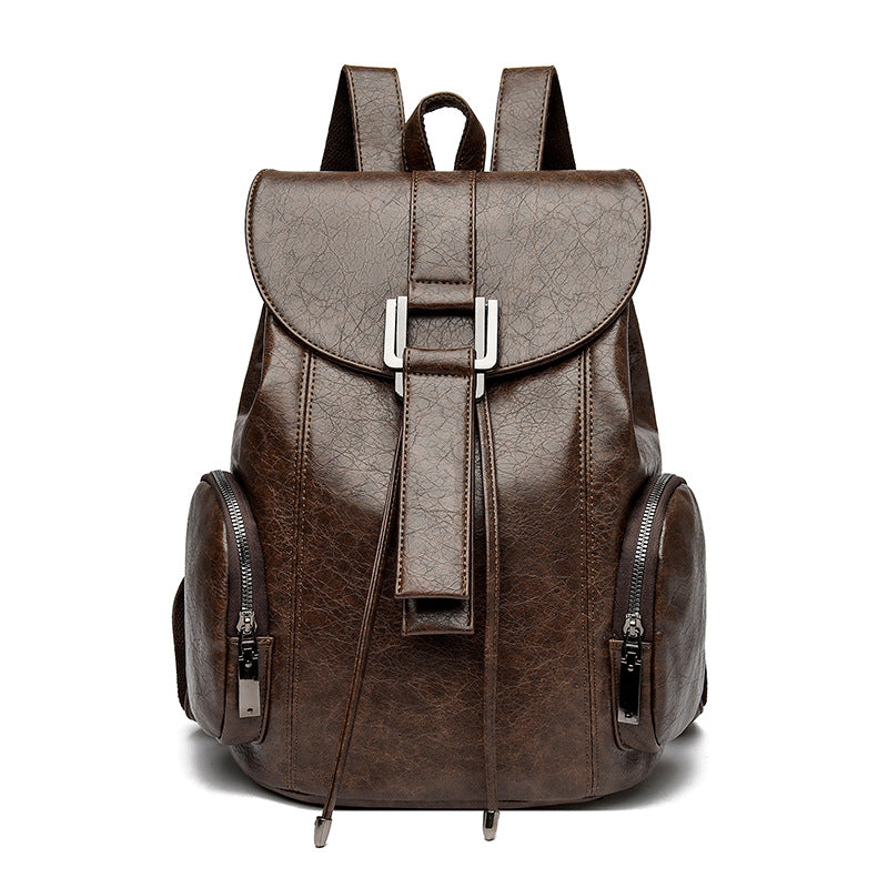 Retro Chic Vegan Leather Backpack