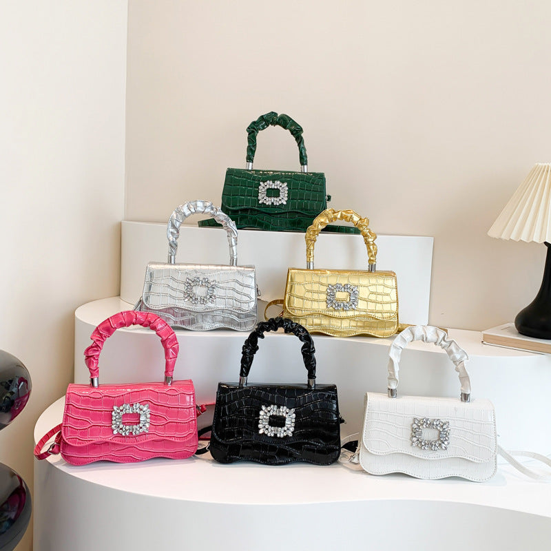 Glamorous Crocodile Texture Evening Handbag